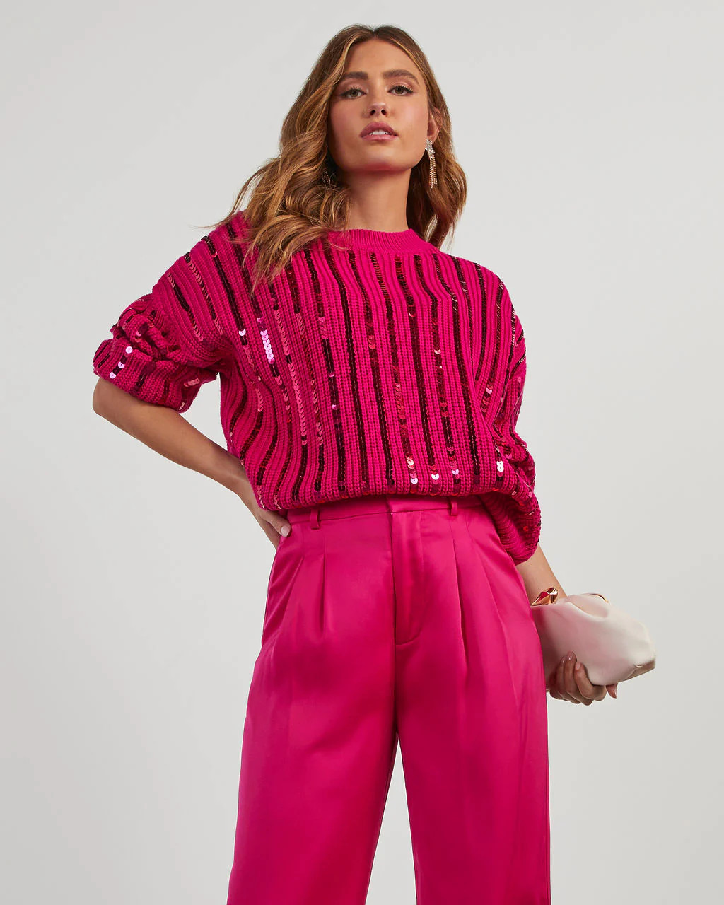 Rue Sequin Stripe Sweater | VICI