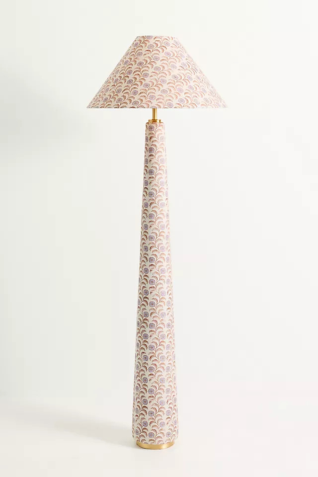 Lulu Printed Fabric Upholstered Empire Floor Lamp | Anthropologie (US)