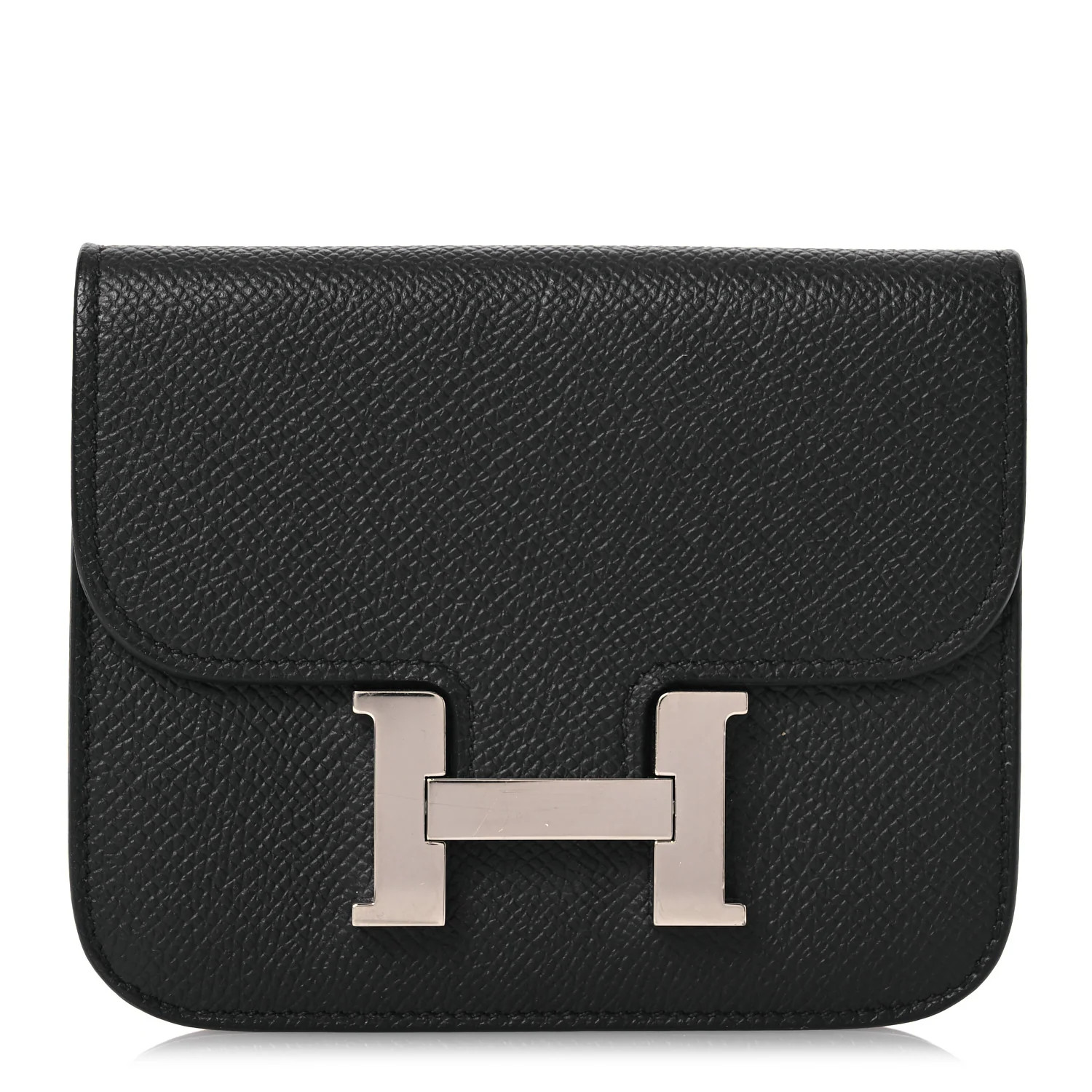Epsom Constance Slim Wallet Black | FASHIONPHILE (US)