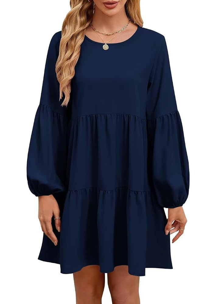 JOCAFIYE Fall Dress for Women 2025 Long Sleeve Tunic Casual Summer Flowy Swing Dresses | Amazon (CA)