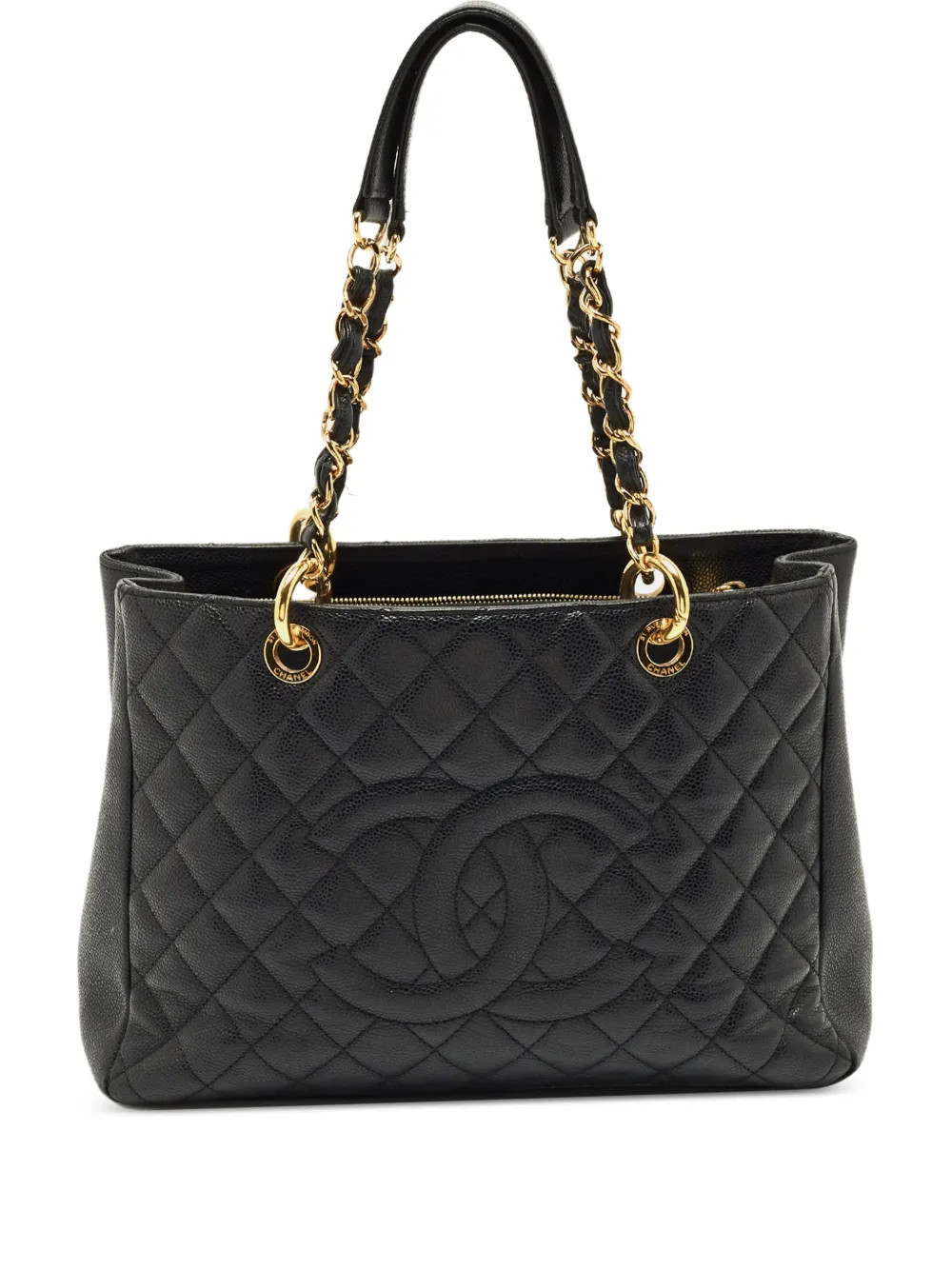 CHANEL Pre-Owned 2010-2011 quilted chain-link shoulder bag - Black | Farfetch Global