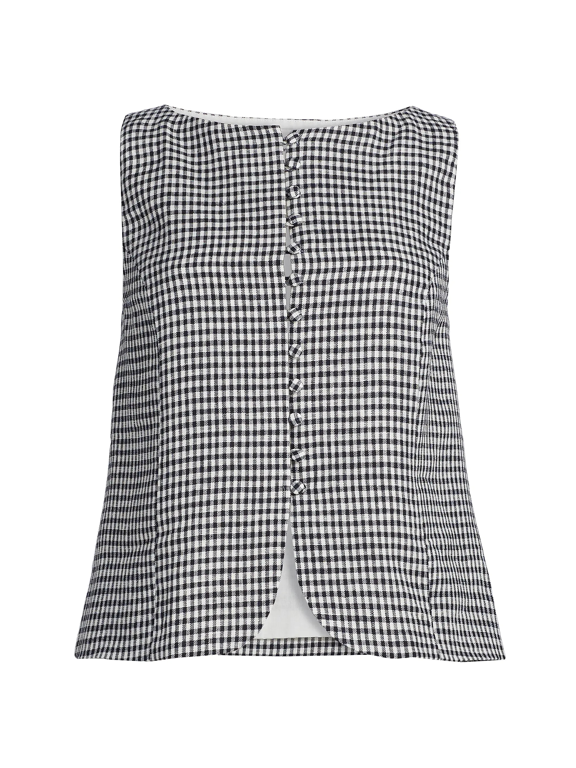Addison Gingham Linen Vest | Saks Fifth Avenue