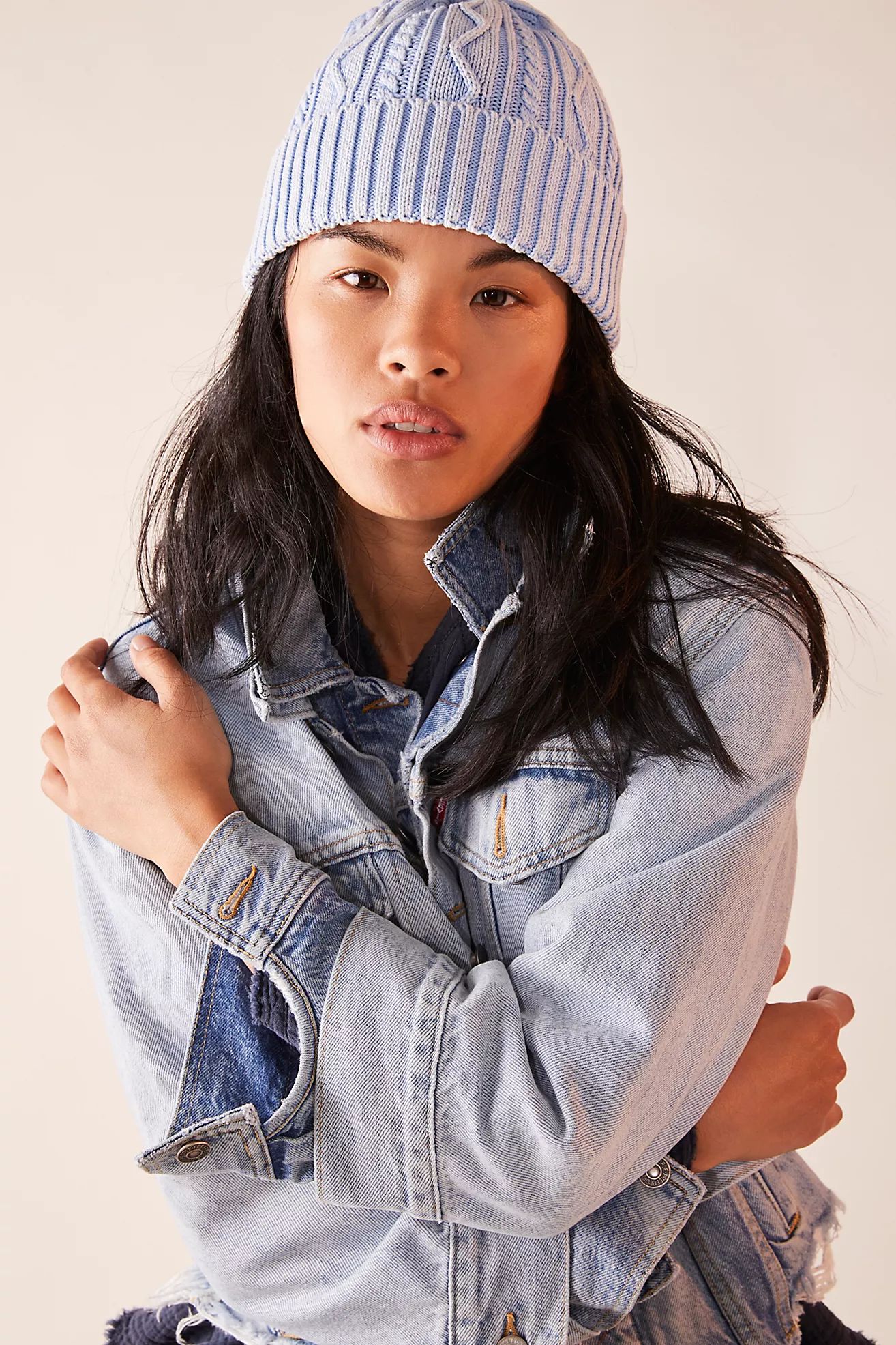 Stormi Washed Cable Beanie | Free People (Global - UK&FR Excluded)