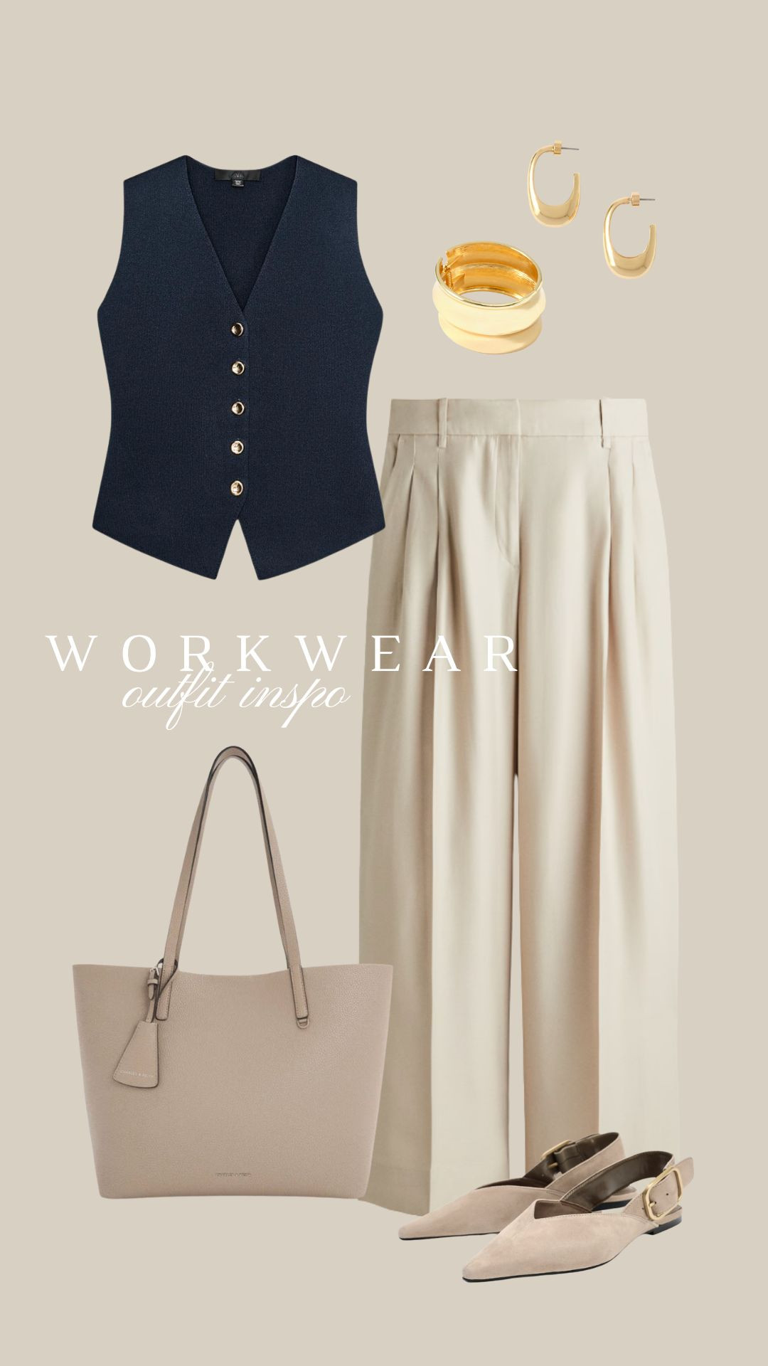 Workwear outfit inspo, office outfit, formal outfit, tailoring, work outfit ideas,  work bag, neutrals, navy waistcoat, Zara, H&M, Mint Velvet, Charles & Keith  

 #LTKuk #LTKsummer #LTKstyletip