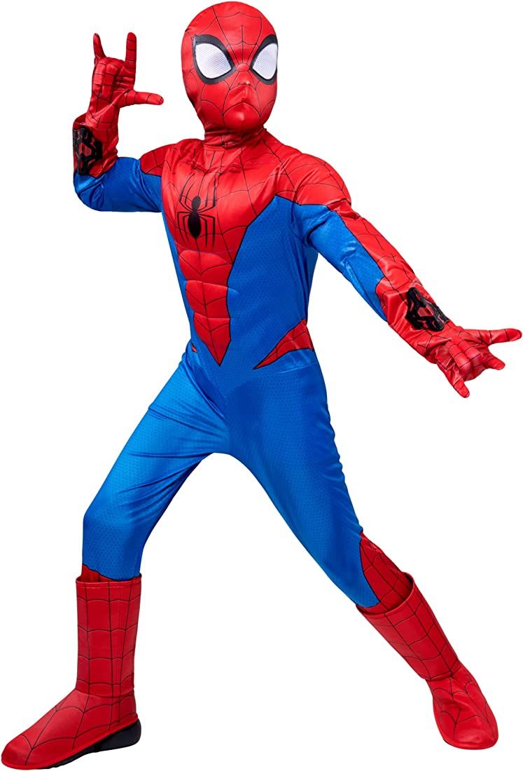 Marvel’s Spider-Man Youth Costume with Gloves and Fabric Headpiece, Size Extra Small for Kids | Amazon (US)