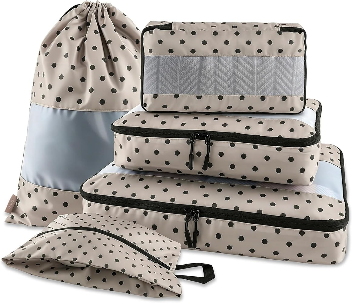U+U 5 Set Packing Cubes for Travel Essentials Ultralight Luggage Packing Organizers with Laundry ... | Amazon (US)
