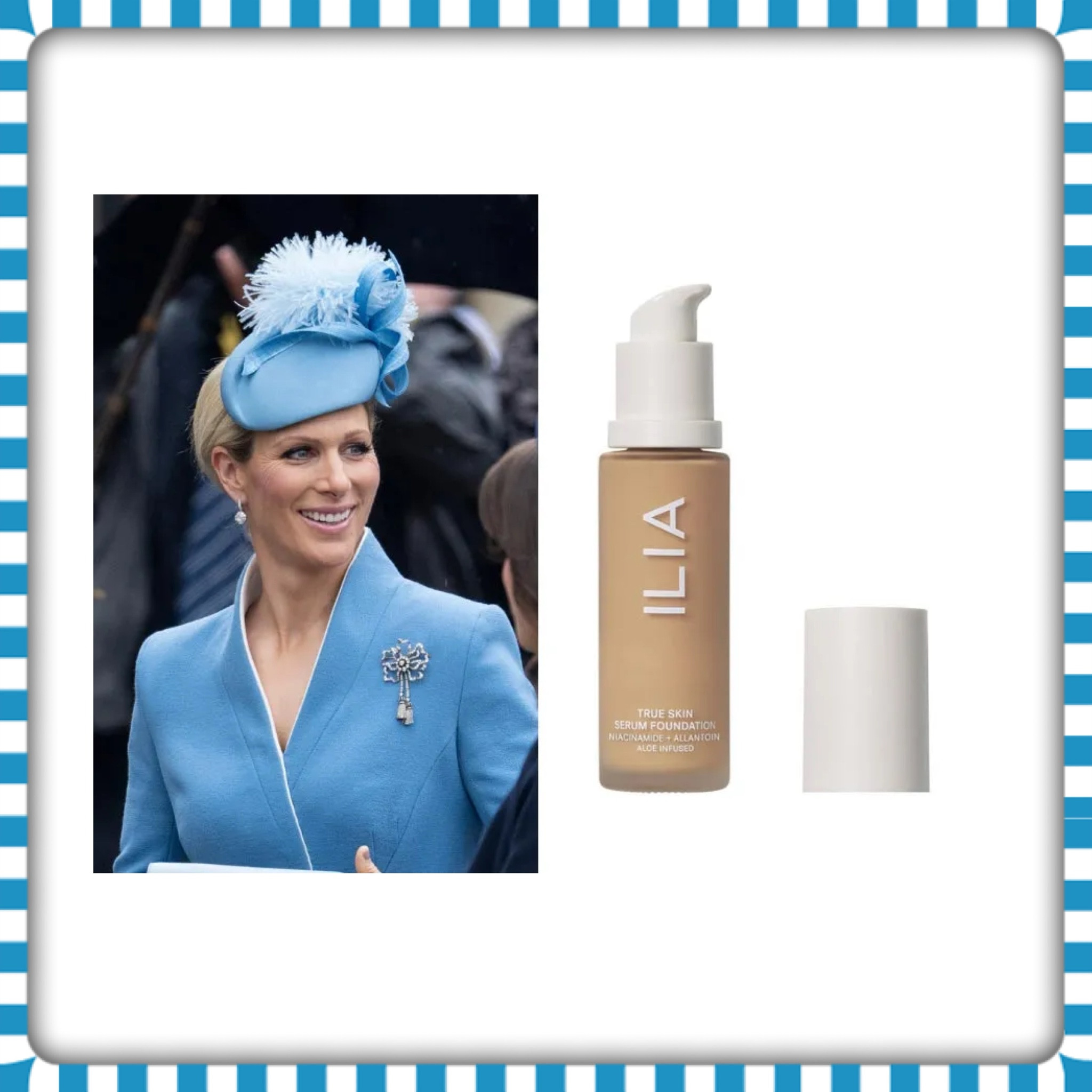 Zara tindall’s favorite makeup revealed by her makeup artist including ilia foundation and tarte blush, telescopic mascara, tilbury cream and Chanel lipstick 