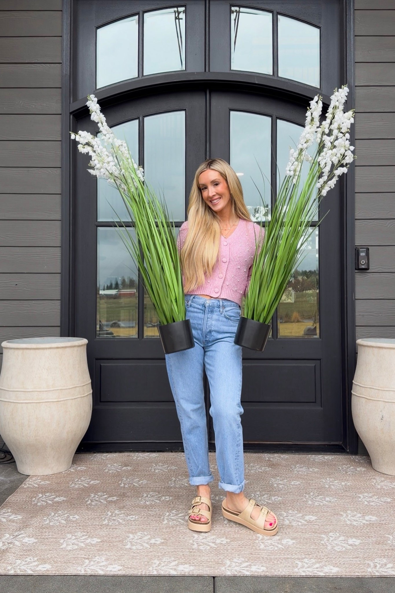Faux plants are the only way I decorate for the seasons - saves us soo much money!

Home, home decor, spring, spring home, spring home decor, spring front porch, area rug, outdoor rugs, planters, faux greenery

#LTKdayinmylife #LTKHome #LTKSeasonal