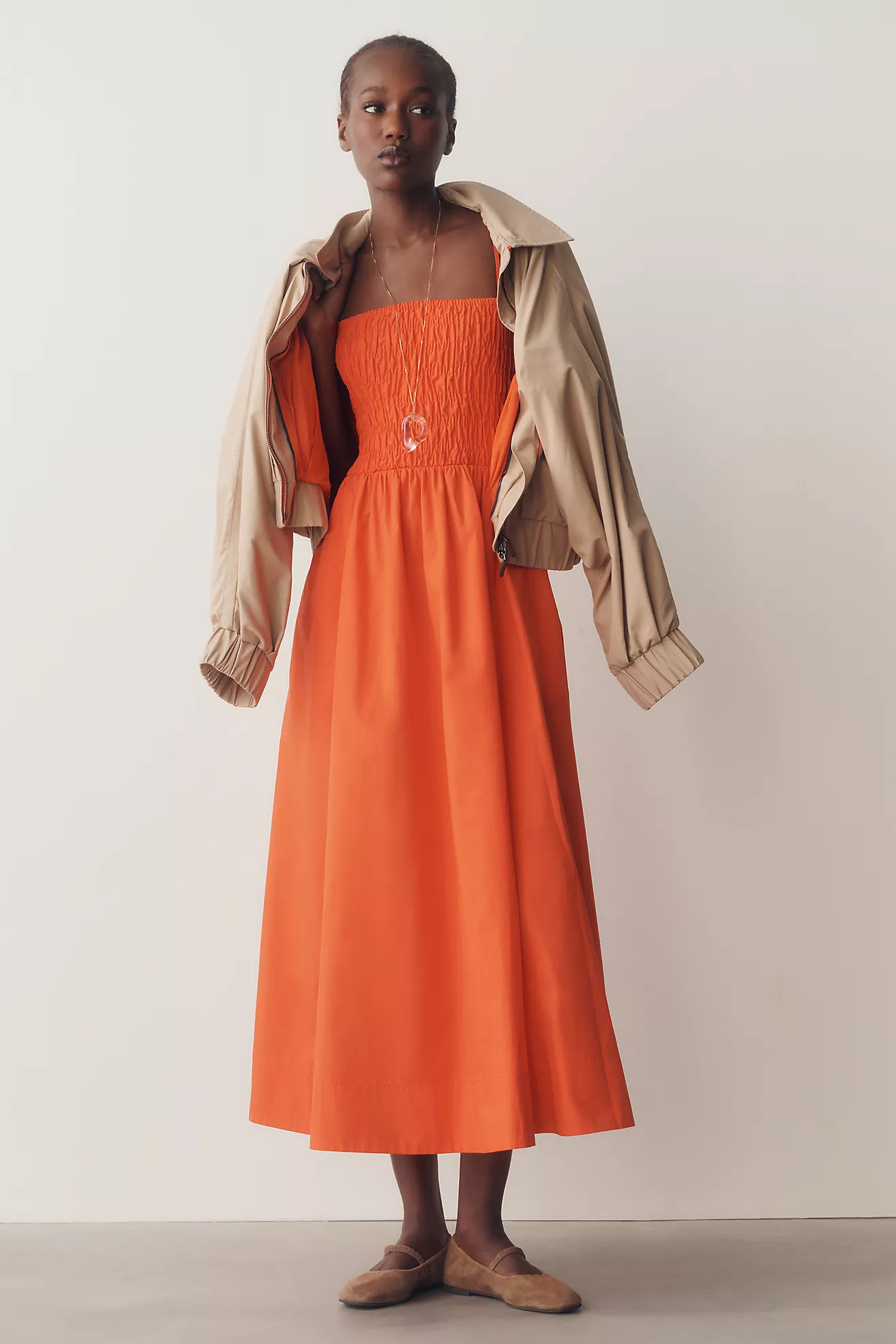 By Anthropologie Smocked A-Line Dress | Anthropologie (US)