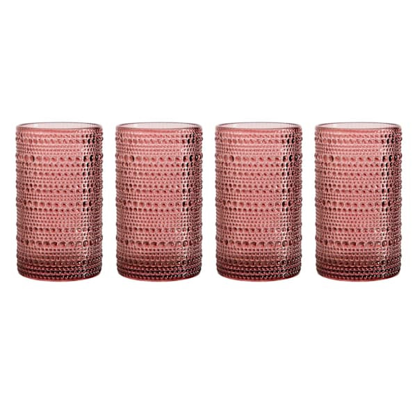 Set Of 4 Spectra Merlot Highballs, 15Oz, Purple, Glass, sold by At Home | At Home