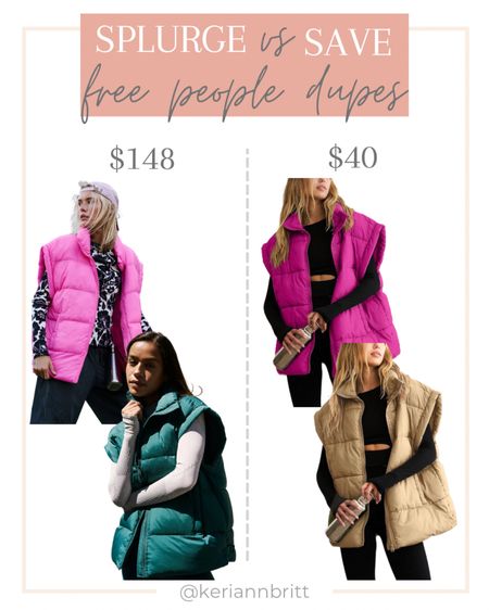 Free People Puffer Vest Dupe

Free people dupes / winter outfit / puffer vest / Amazon dupe / hot pink vest 

#LTKSeasonal #LTKstyletip #LTKfindsunder100