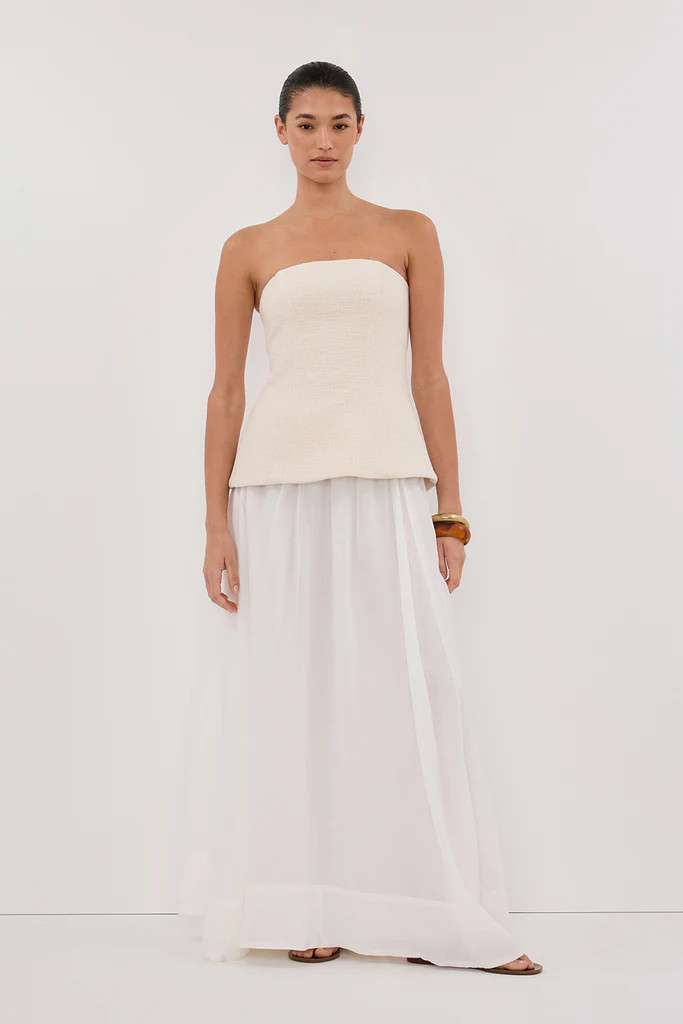 NIA NATURAL STRAPLESS TOP | DISSH