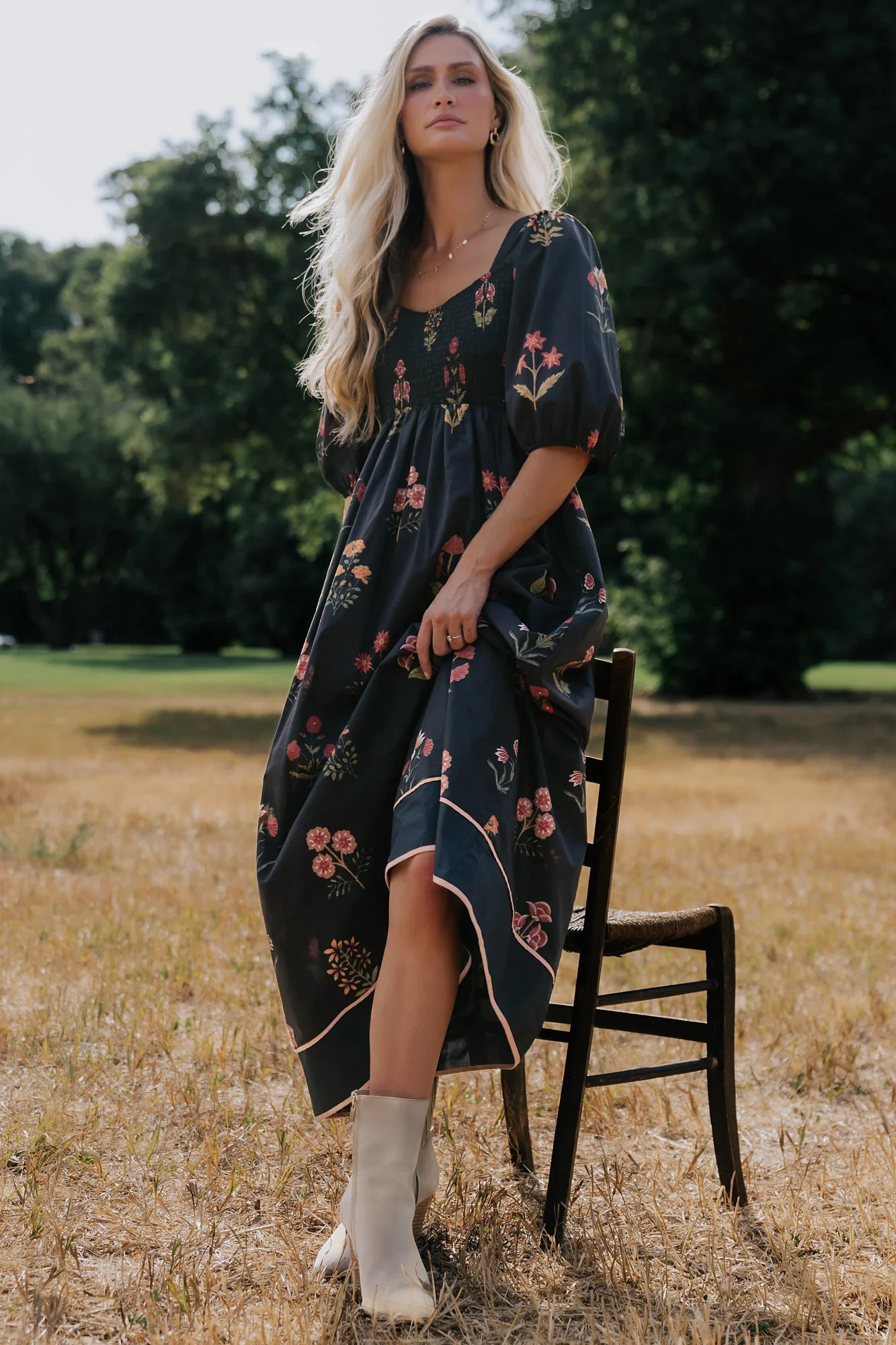 Fern Maxi Dress | Navy Floral | Baltic Born