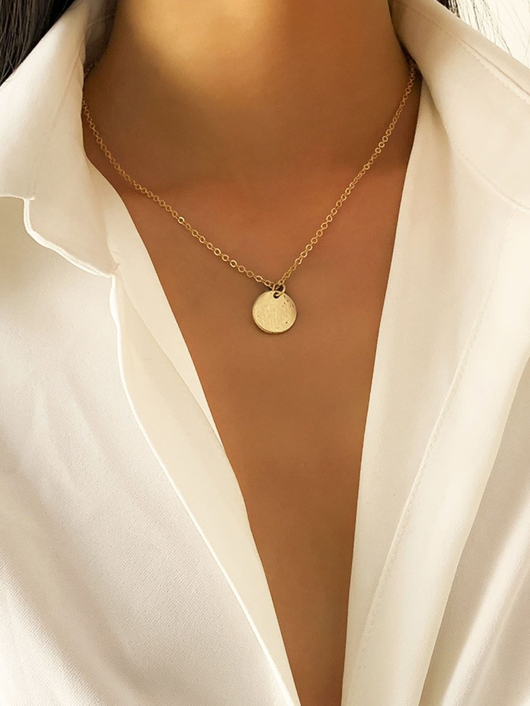 Round Charm Necklace | SHEIN