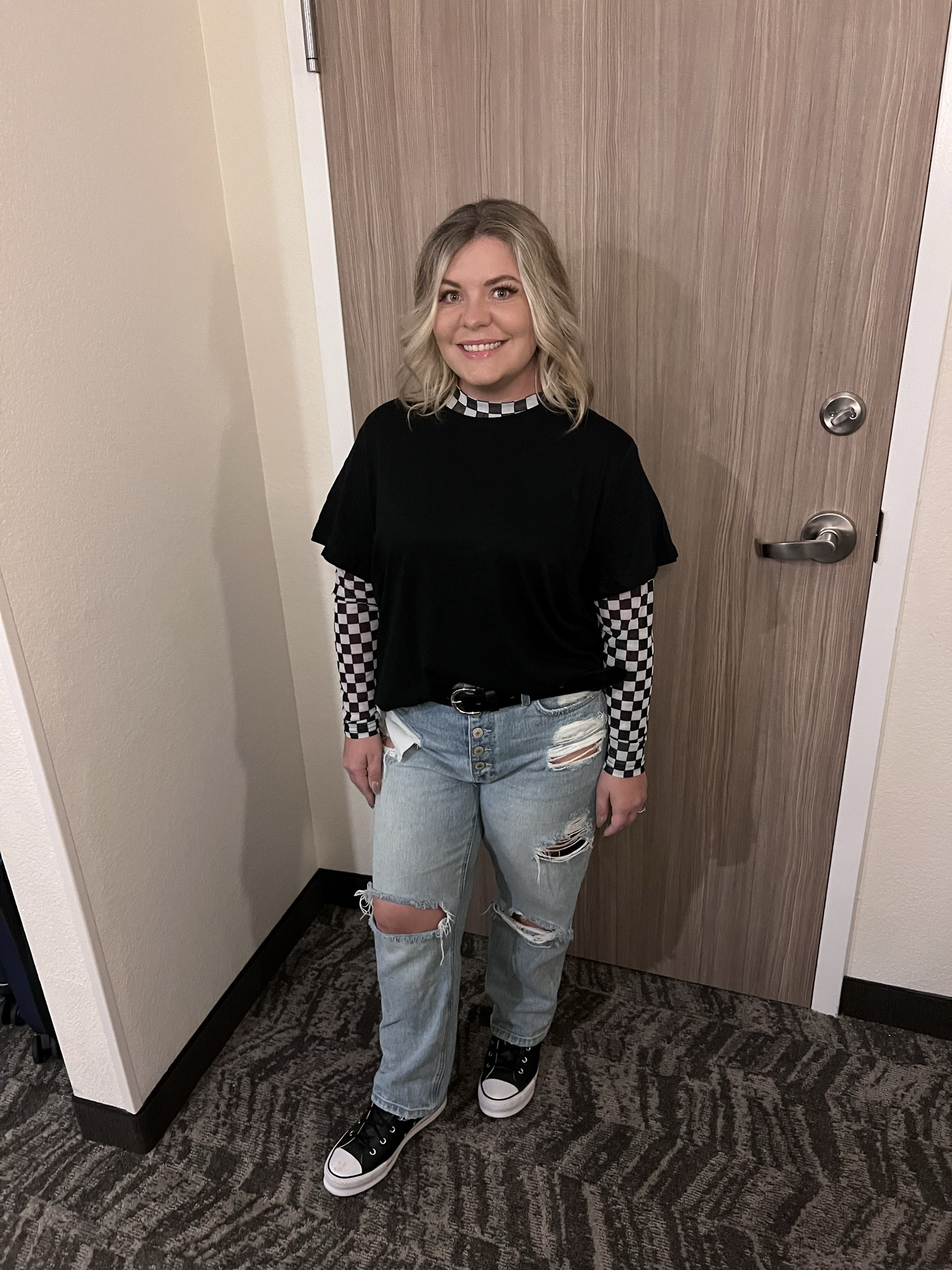 Its concert season and mesh undershirts are EVERYTHING 

#grungeconcert #concertoutfit #weekendfit #black #converse #jeans # shoes 

#LTKstyletip #LTKmidsize