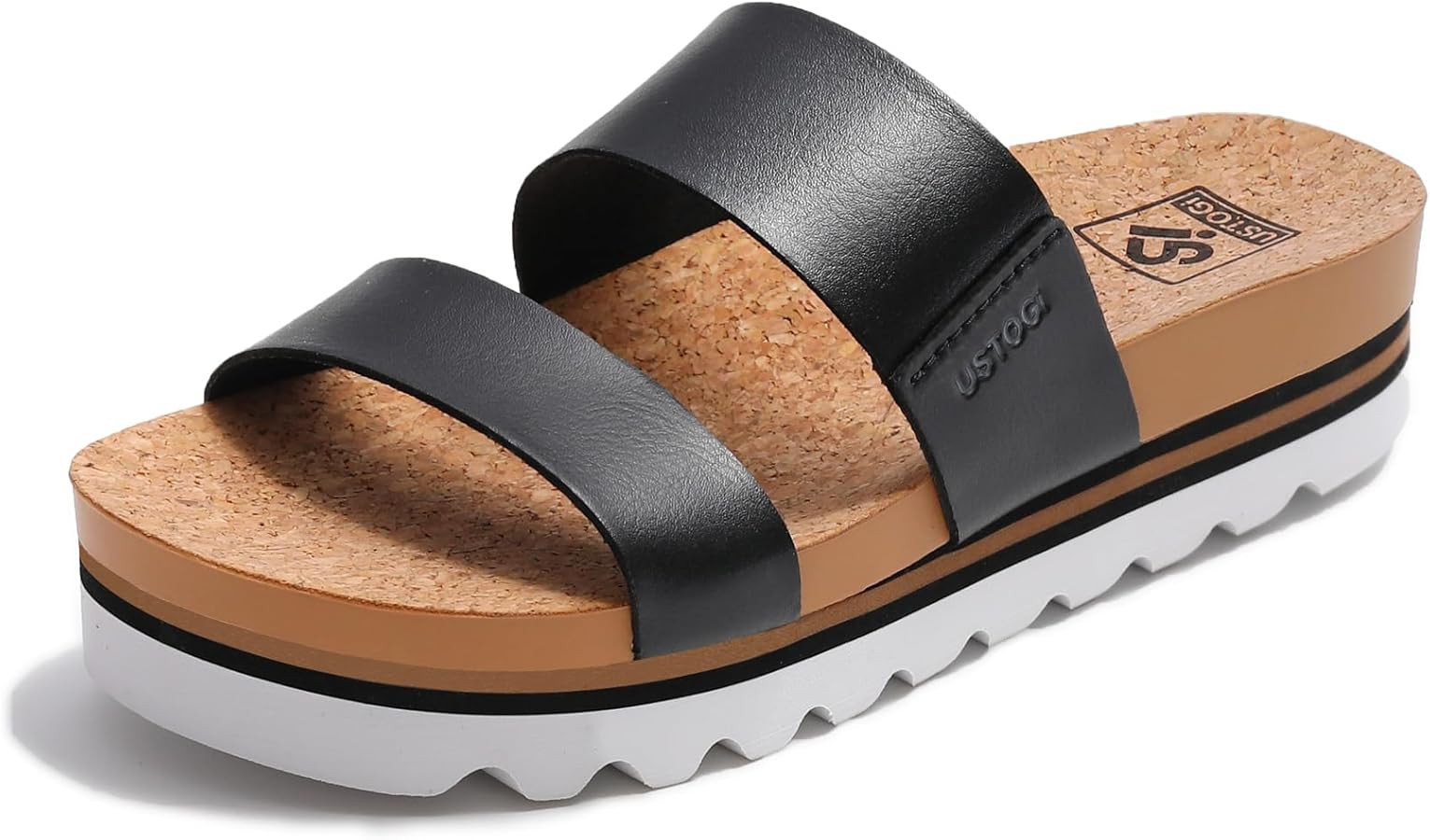 Flatform Platform Sandals Women Arch Support Beach Slides Orthotic Summer Causal Cork Footbed Adj... | Amazon (US)