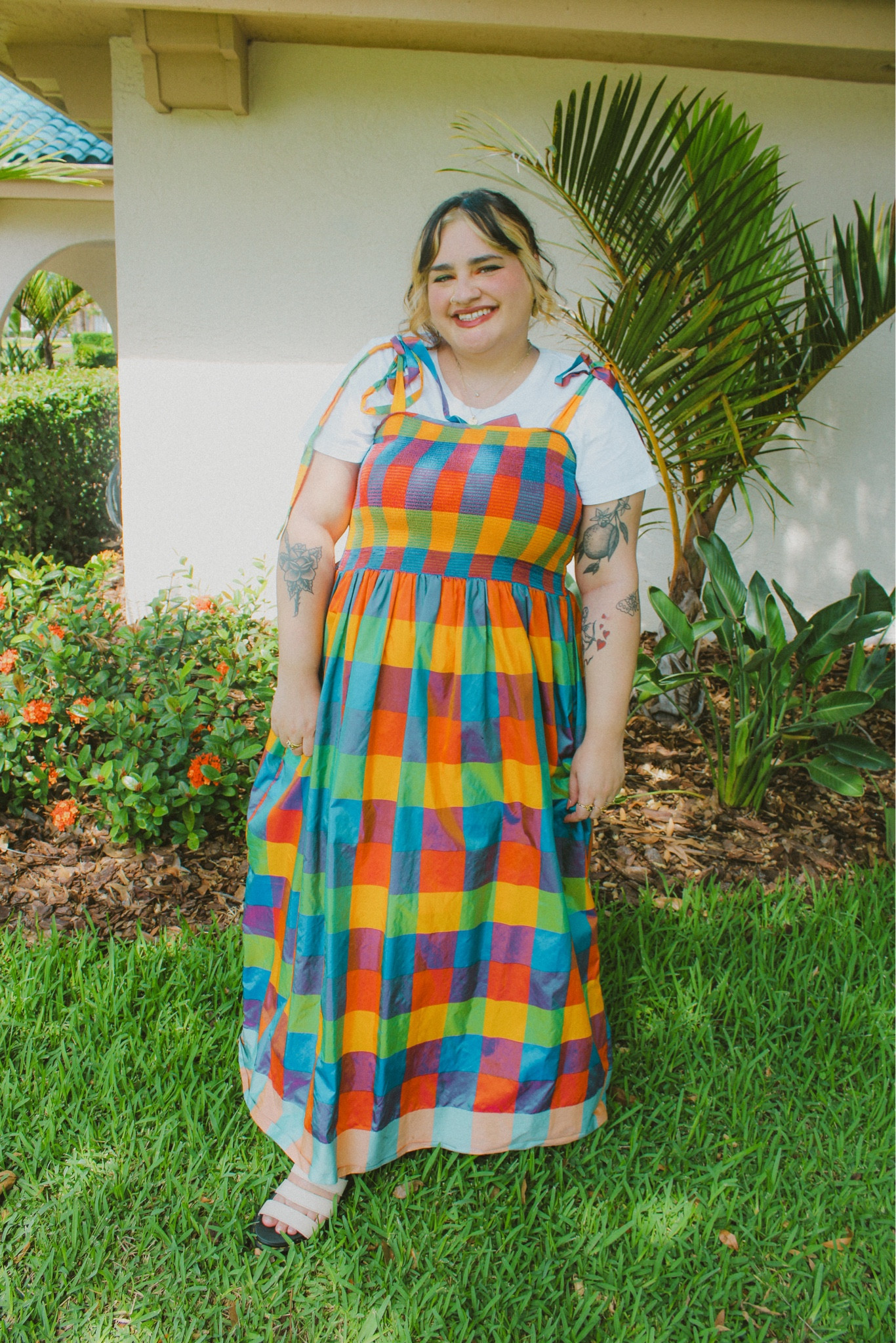 This dress is soooo stunning! I wore it to a baby shower today and got so many compliments. I rented it from nuuly and found one on poshmark, which I have linked here. It is called the Payal Jain Check Maxi dress 🌈

#LTKPlusSize #LTKMidsize #LTKStyleTip