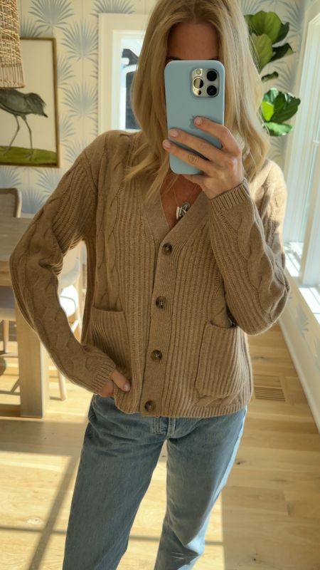 J.CREW try on - cable knit cardigan - xs - TTS 