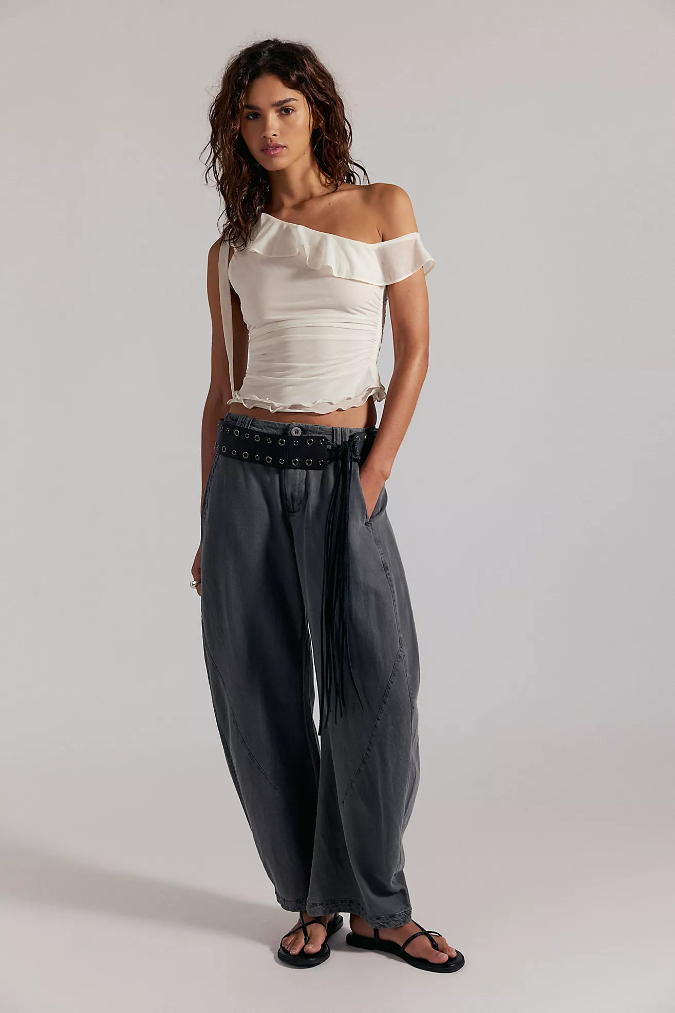 Spotlight Washed Barrel Chino Trousers | Free People (Global - UK&FR Excluded)