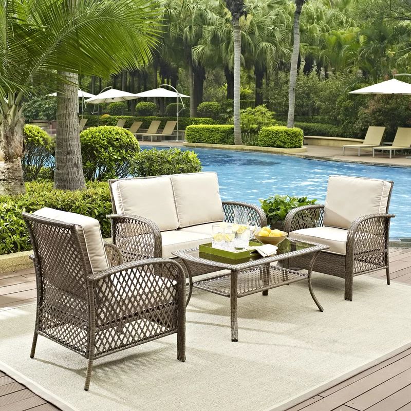 4 - Person Seating Group with Cushions | Wayfair North America
