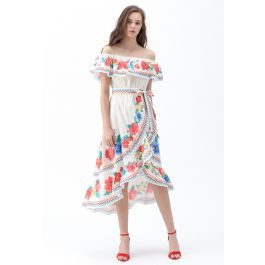 You'll See Floral Asymmetric Waterfall Dress | Chicwish