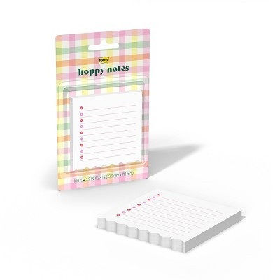 Post-it 3"x3" Hoppy Notes Pink Flower Bullet List Square Sticky Note Pad 100 Sheets | Target