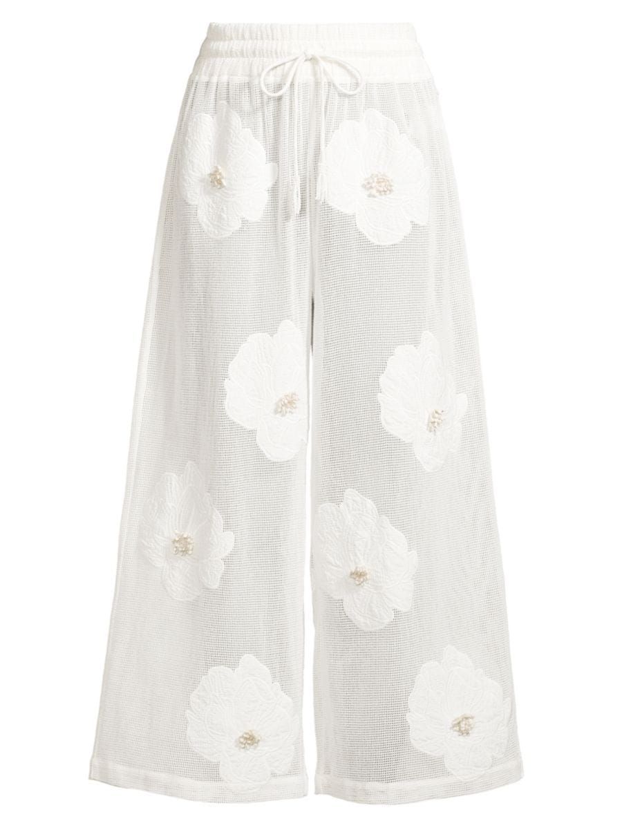 Flower Wide-Leg Cover-Up Pants | Saks Fifth Avenue
