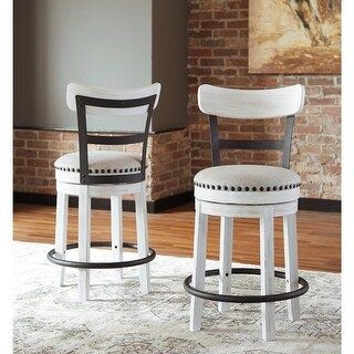 Valebeck White Counter Height Swivel Stool - N/A | Bed Bath & Beyond