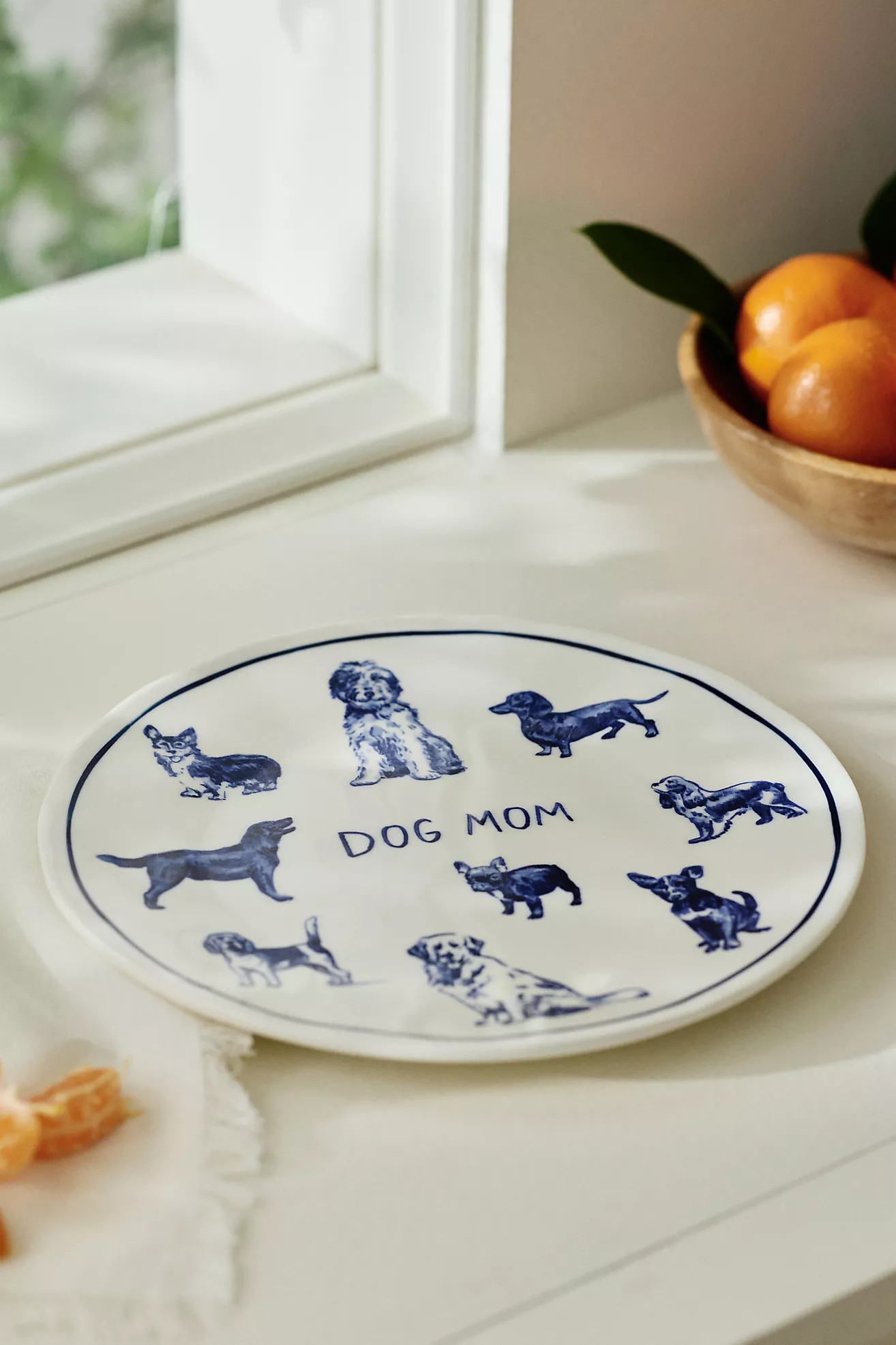 Molly Hatch Stoneware Dog and Cat Mom Dessert Plates | Anthropologie (US)
