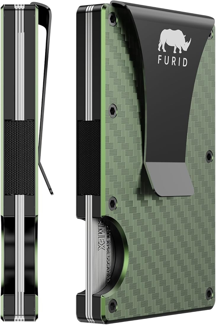 furid Card Wallet for Men Slim: Metal Wallet with Money clip - Rfid Wallet For Men - Minimalist C... | Amazon (US)