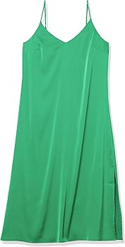 The Drop Women's Ana Silky V-Neck Midi Slip Dress | Amazon (US)