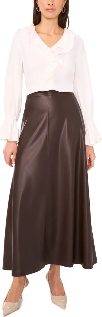 Faux Leather A-Line Skirt | Nordstrom