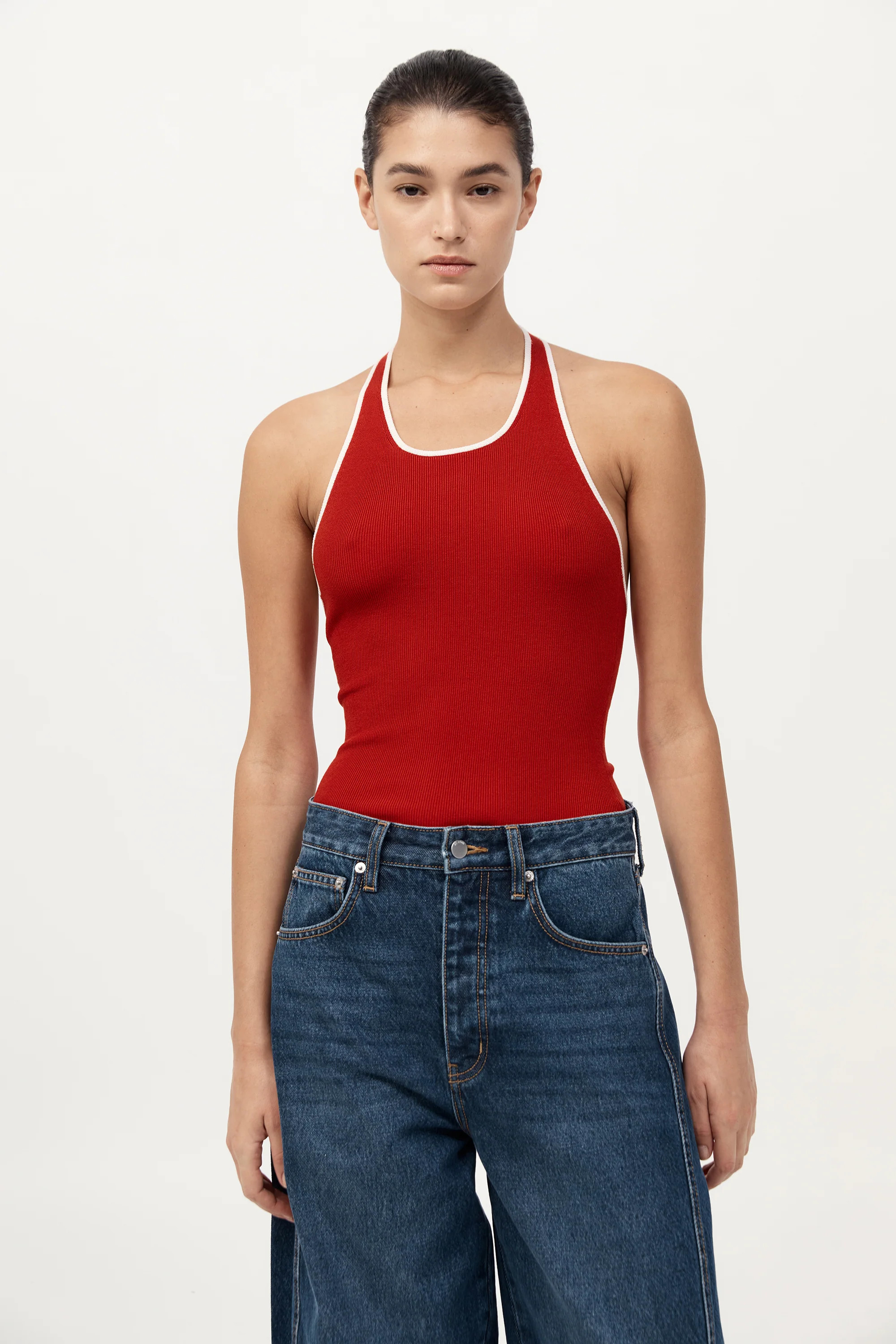 Fine Line Halter Top - Red | St. Agni (US, UK, EU)