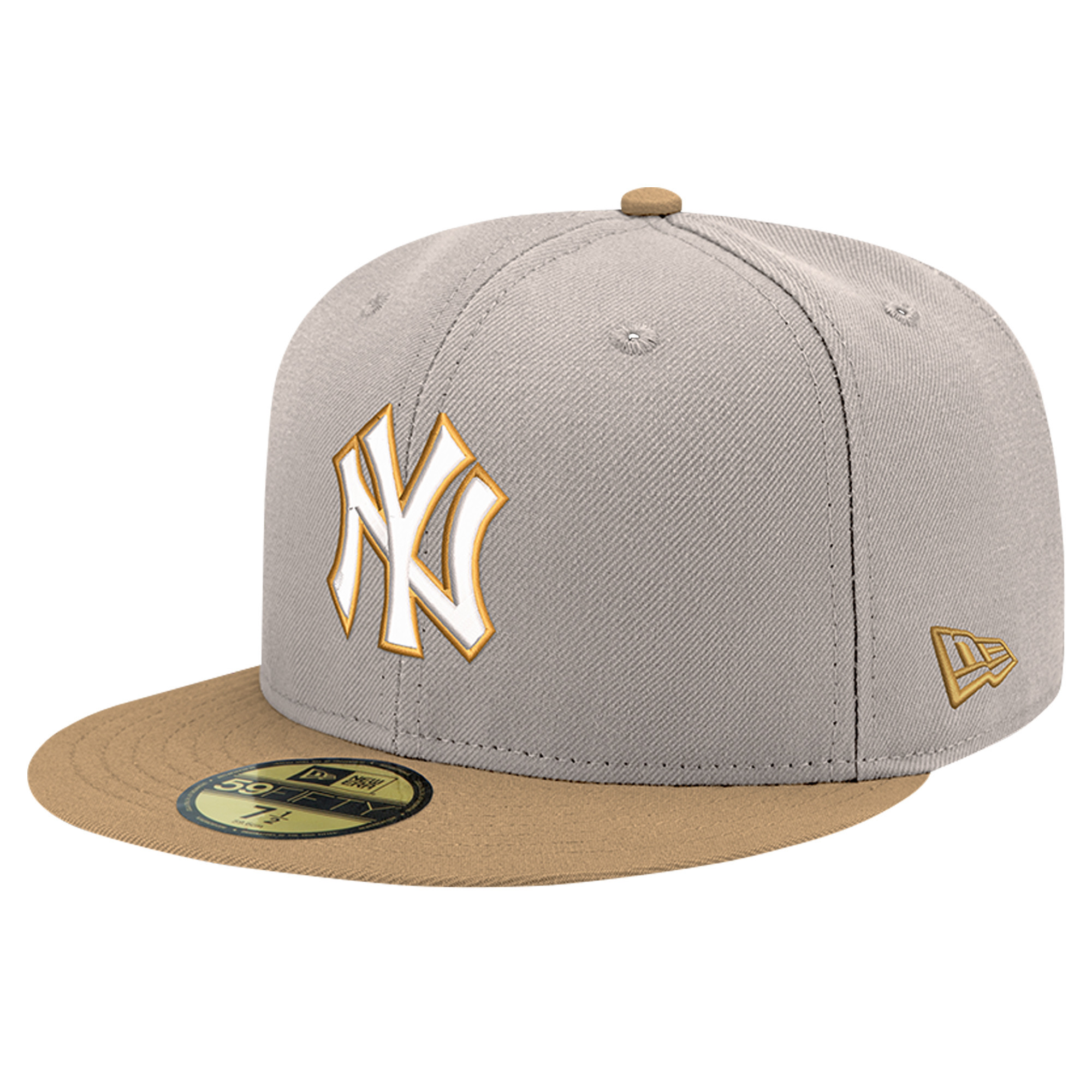 Men's New Era Khaki New York Yankees Stone Panama 59FIFTY Fitted Hat | Fanatics
