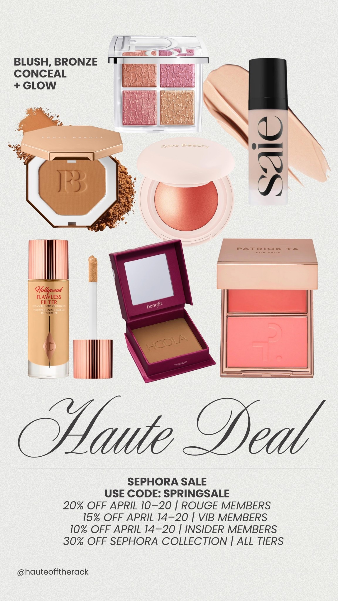 Sephora sale is happening now stock up on all things beauty! Use code: SPRINGSALE

#sephorasale #bronzer #concealer #rarebeauty #sephora #sale #blush #highlighter 

#LTKSaleAlert #LTKBeauty