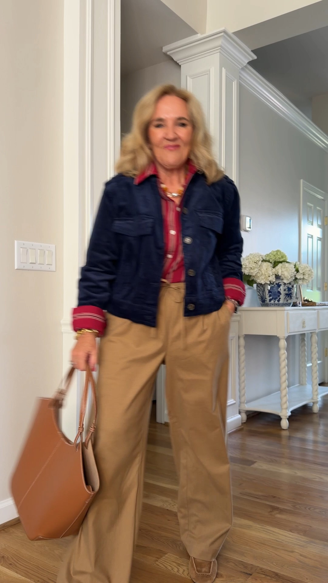Loft fall haul! Sizing below 
Tan sawyer pants med 
Striped blouse small petite 
Corduroy jacket med 
Striped rugby sweater medium petite 
Satin track pants med oetite 
Cashmere sweater med 
Checked blazer 8 petite 
Ruffle blouse small petite 
Navy Palmer pants 8 reg 
Burgandy jacket med petite 
Annoyed sweatshirt med
Wide leg jeans 29 petite 
Faux leather trimmed jacket med petite 
Lace trimmed blouse med 
Jelly tote 20% off code NANETTE20

#LTKOver40 #LTKPetite #LTKSaleAlert

#LTKWorkwear #LTKMidsize