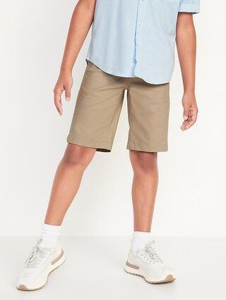 Built-In Flex Twill Straight Uniform Shorts for Boys (At Knee) | Old Navy (US)