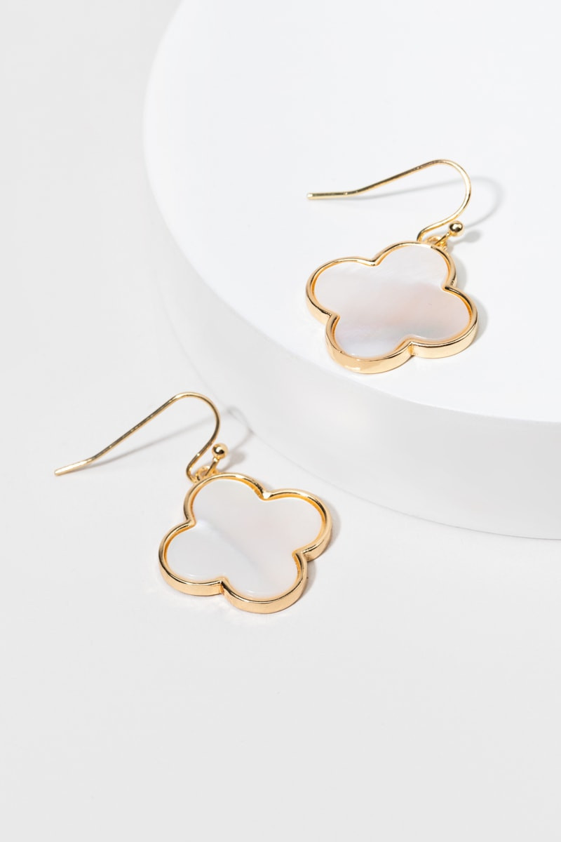 Belinda Faux Mop Clover Earrings | Francesca's