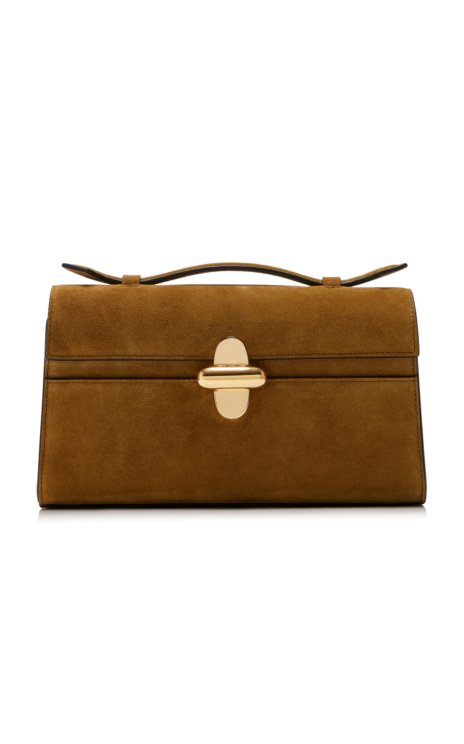Savette - Symmetry Suede Pochette - Brown - OS - Moda Operandi | Moda Operandi (Global)