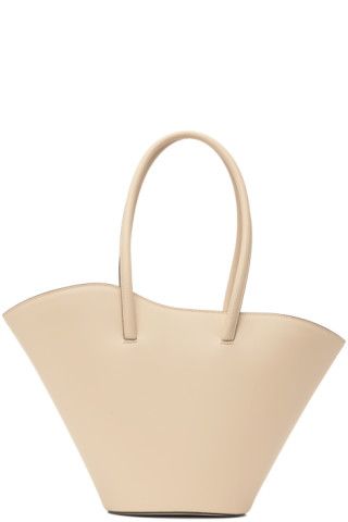 Beige Tall Tulip Tote | SSENSE