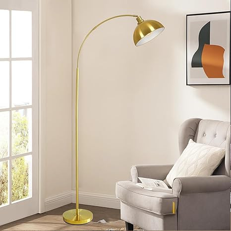 gernehop Arc Floor Lamps for Living Room,Modern Tall Standing Lamp Gold Floor Lamp with Adjustabl... | Amazon (US)