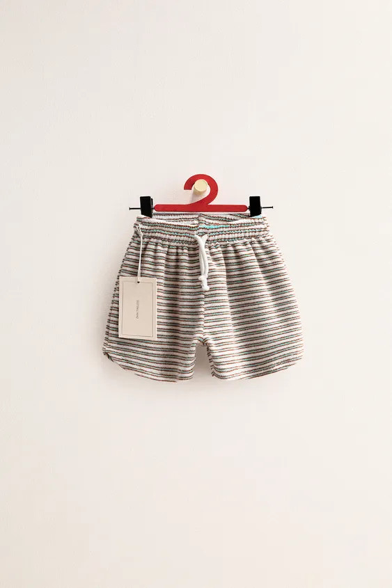 ZARA TIMELESS - STRIPED TERRY BERMUDA SHORTS | Zara UK
