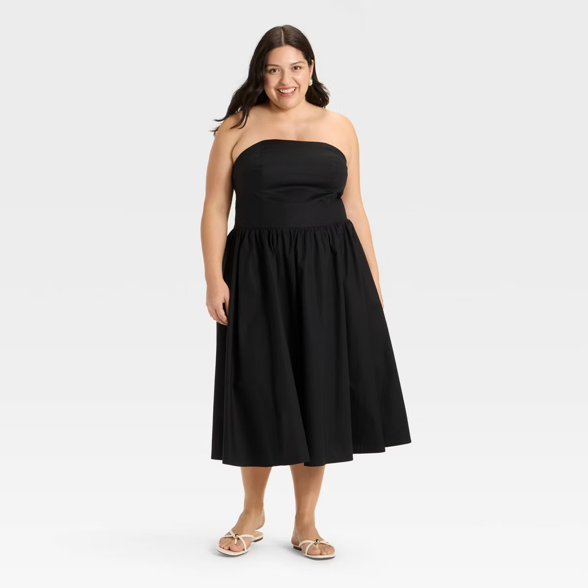 Women's Drop Waist Midi A-Line Dress - Ava & Viv™ | Target