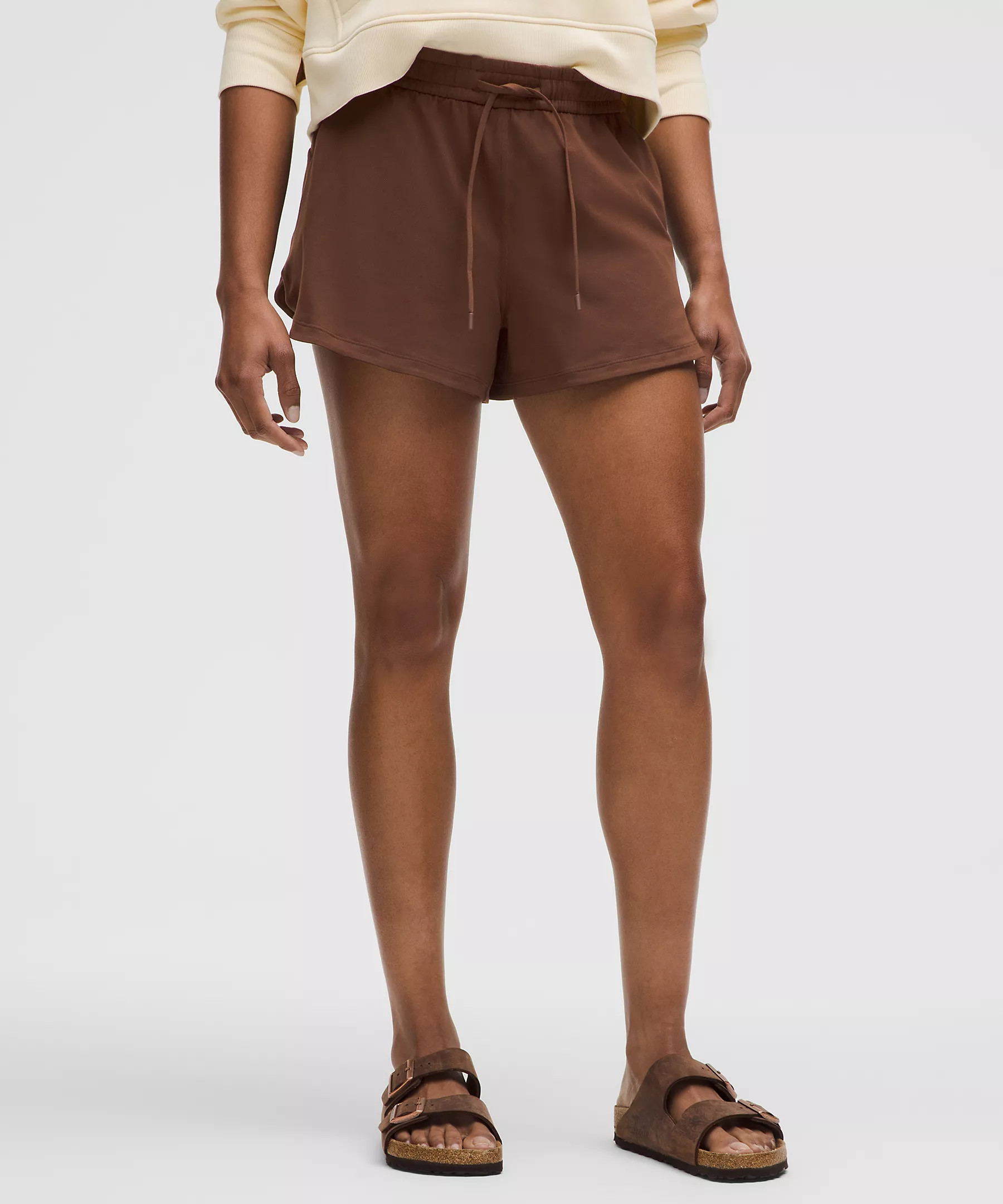 Soft Jersey Mid-Rise Curved-Hem Short 3" | Lululemon (US)