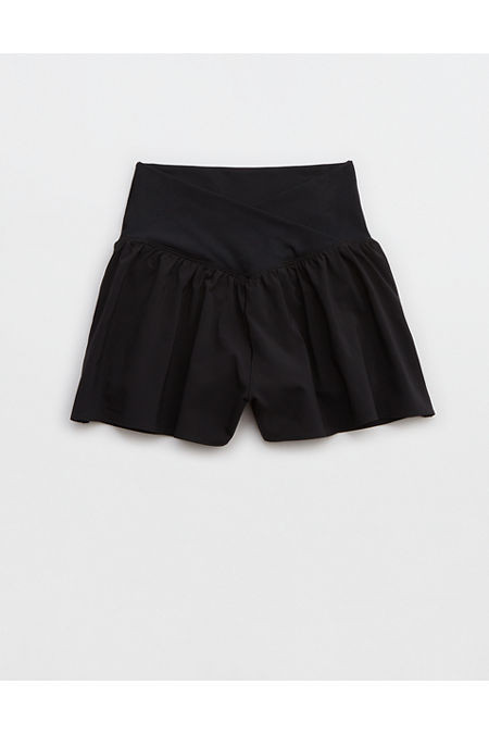 OFFLINE By Aerie Real Me Crossover Flowy Short Women's True Black XXS | Aerie