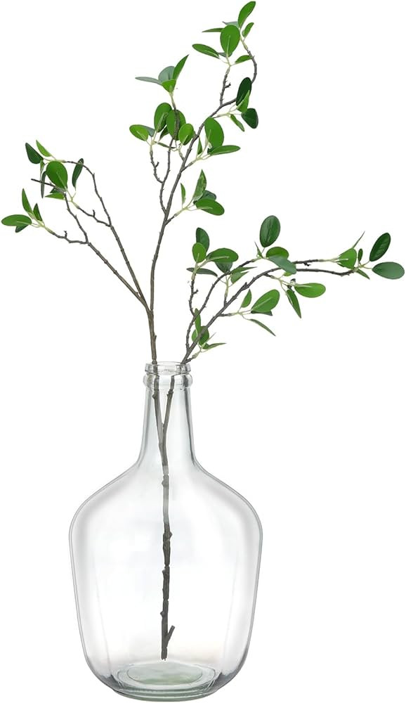 CEWOR Large Clear Glass Vase for Floor, 12in Farmhouse Clear Tall Vase for Tabletop Centerpiece D... | Amazon (US)