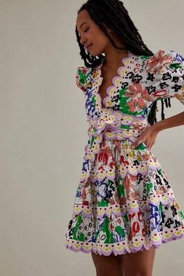 Celia B Celeste Scalloped Mini Dress | Anthropologie (UK)