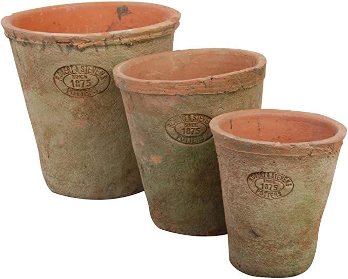 Esschert Design AT01 Aged Terracotta Round Pots (Set of 3) | Amazon (US)