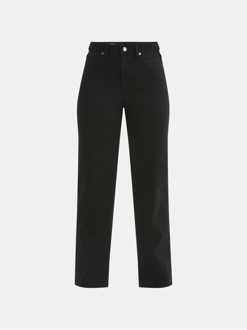 No Boundaries High-Rise Straight Leg Jeans, 30" Inseam, Women’s | Walmart (US)