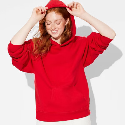 Women's Perfect Hoodie Sweatshirt - Wild Fable™ Dark Red XL | Target